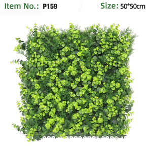 Mur végétal artificiel en plastique résistant aux UV, écologique et durable, avec feuillage vert pour la décoration intérieure et extérieure - Product Image 3