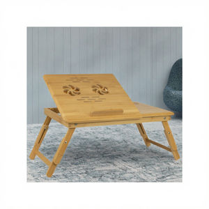 Mesa Plegable de Bambú para Cama, Bandeja para Portátil con Portavasos, Mesa de Estudio para Trabajar desde la Cama - Product Image 3