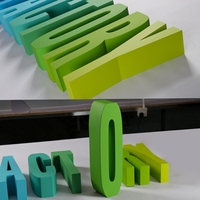 Lettres 3D personnalisées en métal peintes au pistolet pour enseigne intérieure de salon de beauté et spa