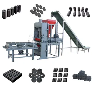 Máquina hidráulica de briquetas de carbón de cáscara de coco, máquina para hacer briquetas de carbón Shisha, máquina para hacer carbón de cachimba