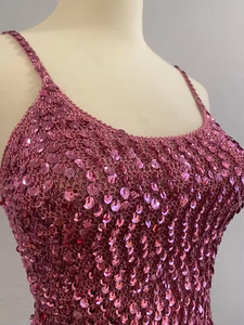 New European American Women's Handmade Knitted Casual <strong>Spaghetti</strong> <strong>Strap</strong> Breathable A-Line Summer <strong>Midi</strong> <strong>Dress</strong> Simple Solid 100% - Product Image 2