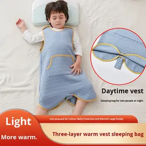 Saco de Dormir Tipo Chaleco Sin Mangas Anti-Patadas para Bebés Unisex / Algodón Puro Cálido ODM para 1-3 Años Otoño/Invierno - Product Image 2