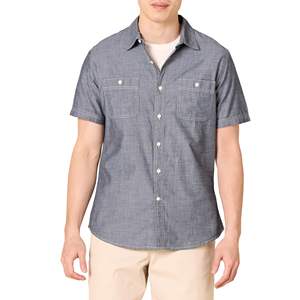 Camiseta de popelina de manga corta para hombre Essentials, cuello estructurado, ajuste regular, estampado de verano, vida informal y uso diario - Product Image 5