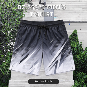<b>Men</b> Printed <b>Shorts</b> Elastic Waist Drawstring Athletic <b>Short</b> Pants Gradient <b>Pattern</b> Sportswear - Product Image 2