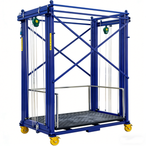 <span class=keywords><strong>Platform</strong></span> Lift Perancah Listrik Lipat 5M 6M Lift Perancah Listrik Otomatis Mobile Lipat dengan Roda - Product Image 2