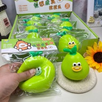 Grappige Expressie Peer Squishy Creatieve Fruitpop Bureaudecoratie Stressverlichting Knijpspeelgoed Kantoor Decompressiespeelgoed Blind Box