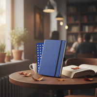 Carnet de notes A6 personnalisable avec reliure cousue, couverture en cuir PU, sangle élastique, écologique, logo de marque personnalisé