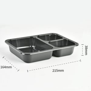 cpet khay ovenable 2 ngăn niêm phong dùng một lần bao bì thực phẩm hãng hàng không cpet container với chống sương mù phim - Product Image 2