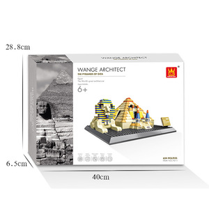 624 piezas logotipo personalizado proveedor de China arquitecto la pirámide de Giza juguete ladrillo arquitectura bloques de construcción para niños regalo - Product Image 3