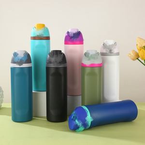 Doppelwandige Isolierte Sport-Trinkflasche mit Gleichem Logo oder Eigenem Logo, 16oz 20oz 24oz 32oz Edelstahl-Wasserflasche mit Deckel und Strohhalm - Product Image 4