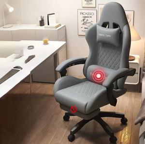 Luxury High-Back Ergonomic Gaming <strong>Chair</strong> with Footrest Modern <strong>Leather</strong> Design Extendable <strong>Swivel</strong> Function - Product Image 4