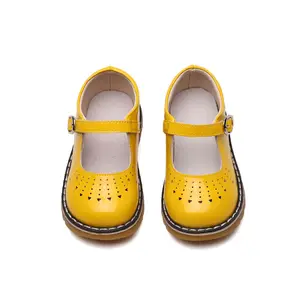 Sepatu Sekolah Anak Perempuan, Sepatu Kulit Kualitas Tinggi, Sepatu Datar Bayi Antilembap untuk Pesta