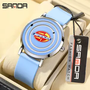 Sanda - سوار جديد 3210 من السيليكون, ساعة عصرية أنيقة وبسيطة للرجال والنساء، للبيع بالجملة