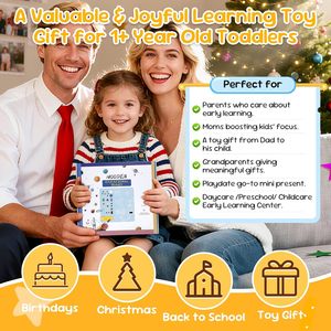 Tablero de Actividades Montessori de Madera para Niños Pequeños |   Tablero de Actividades Sensoriales con Cajas Musicales y Candados, Juguete Educativo de Viaje - Product Image 3