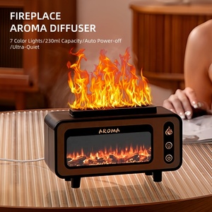 Touchable ngọn lửa hiệu ứng hương thơm Diffusor hộ gia đình sử dụng 230ml USB Retro lò sưởi đầy màu sắc ngọn lửa hương liệu tạo độ ẩm khuếch tán - Product Image 2