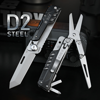 Couteau multifonction professionnel détachable 7-en-1 Xhandle MT-07 avec lame en acier D2, ciseaux, équipement EDC, fabriqué en Chine, support ODM/OBM