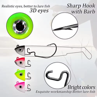 15g 30g leurres de pêche méné noir leurre souple tête jigged leurres pré-assemblés pêche à l'achigan Wobbler appâts de natation Senuelos