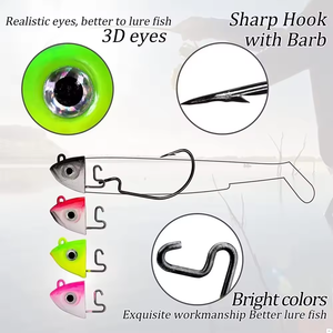 15g 30g Black Minnow Señuelos de Pesca Señuelo Suave Cabeza Jigged Señuelos Preensamblados Pesca de Lubina Wobbler Swimbait Senuelos - Product Image 2