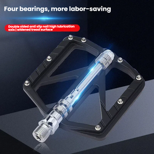 Pédale de taquet en alliage d'aluminium de haute qualité avec quatre roulements pédale de roulement de lubrification <span class=keywords><strong>amovible</strong></span> pour vélos de route - Product Image 5
