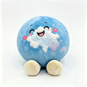 Peluche personalizado de planeta azul helado, peluche de planeta de nieve, lindo peluche de planeta redondo, muñeco de peluche de planeta espacial - Product Image 2