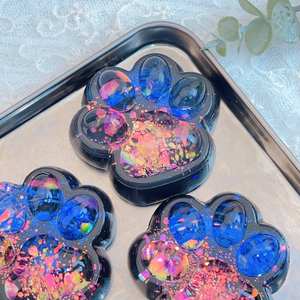 CHENXI Jouet sensoriel anti-stress Patte de chat scintillante, imprimé magique, Squishy Kawaii, unisexe, pour la décompression, à partir de 14 ans - Product Image 5