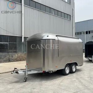 Chariots à hamburgers personnalisés en acier inoxydable Canche, remorques de cuisine mobiles pour la rue - Product Image 2