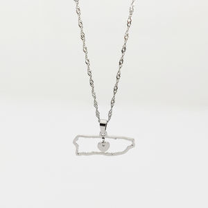 Kolye paslanmaz çelik takı porto riko Charm kolye Charms kalp kolye kolye hediyeler kadınlar için - Product Image 3