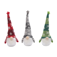 Décorations de Noël : Gnome de Noël en peluche, Elfe décoratif, Poupée nain sans visage à carreaux, Ornements, Pot à bonbons en plastique