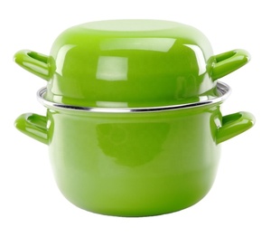 14cm-24cm White Custom Logo Eco-Friendly Enamel <strong>Mussel</strong> <strong>Pot</strong> with Two Handles European Design Cookware Set - Product Image 2