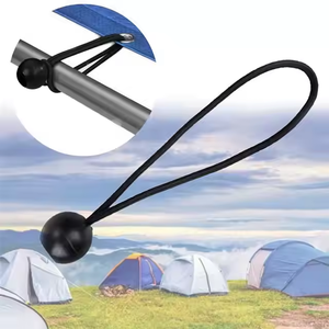 Cordons élastiques à billes noires de 6 pouces 50 pièces <span class=keywords><strong>cordon</strong></span> d'arrimage tissé extérieur <span class=keywords><strong>pour</strong></span> corde à billes en caoutchouc de tente avec attache à billes élastiques - Product Image 3