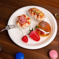 Biodégradable de haute qualité 6 pouces bagasse emballage assiettes jetables fête carré bagasse assiette