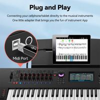 Justlink Midi a convertidor de tipo C hembra a macho adaptador de teléfono móvil portátil batería de Piano electrónico escáner de impresora
