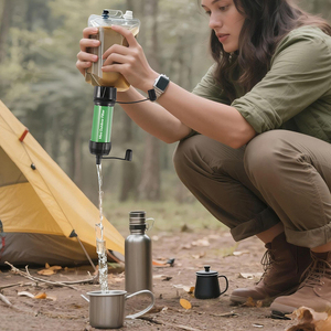 Cá nhân mini lọc nước rơm đi bộ đường dài cắm trại Survival khẩn cấp phụ kiện thiết bị du lịch xách tay ngoài trời Bộ lọc nước - Product Image 4