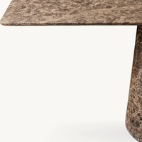 Console d'entrée décorative en pierre naturelle KUMUSI, plateau en marbre Nero Antico, taille personnalisable, pour villa et salon