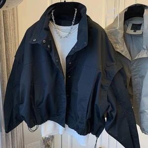 2025 Style coréen femmes court <span class=keywords><strong>Trench</strong></span> manteau manches chauve-souris coupe ample décontracté printemps automne veste <span class=keywords><strong>Petite</strong></span> vêtements d'extérieur - Product Image 5