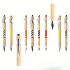 Stylo à bille en bambou personnalisé pour la remise des diplômes avec logo gravé au laser pour les cadeaux promotionnels et le marketing d'entreprise - Product Image 3