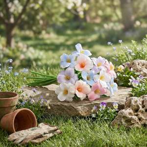 Ramo de Tulipanes Artificiales de Seda de Alta Calidad para Decoración del Hogar, Sala de Estar, Accesorios de Fotografía, PU - Product Image 4