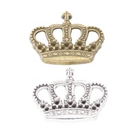 Couronne perlée royale en alliage de zinc bronze antique, motif ajouré, pour la décoration de ceinture de concours de beauté