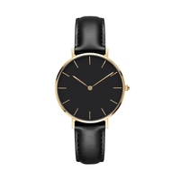 Jam Tangan Wanita Custom Merk 316L Casing Baja Tahan Karat Tahan Air Dial Putih Matt Klasik Minimalis Ultra Tipis untuk Wanita