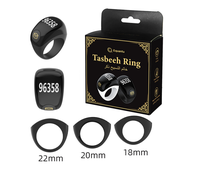 Bague connectée musulmane intelligente avec Tasbih numérique et rappel d'Azan, alarme de lever, contrôle par application, réveil Azan, bague de zikr