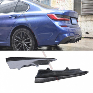 Nuevos Divisores Laterales de Parachoques Trasero de Carbono Negro, Tejido Twill 3k Estilo E para Serie 3 G20 G21 M Sport M Tech 2019+ Personalizados - Product Image 5