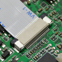Connecteur FFC/FPC à pas de 0,5 mm, 4 à 64 broches, matériau LCP, conducteurs en cuivre étamé, verrouillage à bascule, automobile/électrique/industrie/usage domestique