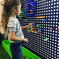 Juegos de Pared Interactivos para Niños, Tablero de Pernos Acrílicos con Luces LED, Equipo Sensorial para Habitaciones Infantiles y Niños con Autismo