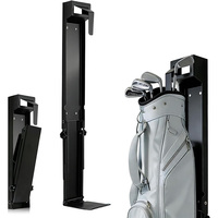 JH-Mech Werkzeugfreie Längenverstellung Hochbelastbares Legierungsstahl-Aufbewahrungsregal Wandmontage Golftaschen-Aufbewahrungsregal