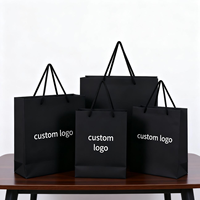 Tas Kado Kertas Kraft Ivory Board dengan Logo Kustom dan Pegangan Daur Ulang untuk Pakaian, Sepatu, Kaus Kaki, Perhiasan & Jam Tangan
