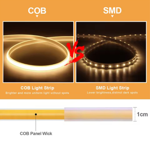 Tira de Luz <span class=keywords><strong>LED</strong></span> COB de 100m 220V Sin Controlador Impermeable para Exteriores Tira de Luz <span class=keywords><strong>LED</strong></span> Flexible para Decoración de Jardín - Product Image 3