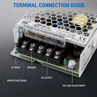 LRS-50-24 50W 24V 2.2A Catu Daya Switching Ultra Tipis Output Tunggal AC DC SMPS 12V 5V untuk Kabinet Kontrol LED Industri