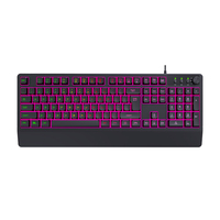 Clavier de jeu K830 à membrane avec molette et touches personnalisées, doté d’un rétroéclairage arc-en-ciel et de 104 touches