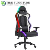 Fauteuil de jeu RGB LED, personnalisé, noir, PC, Silla, entrepôt dans l'union européenne, vente en gros,