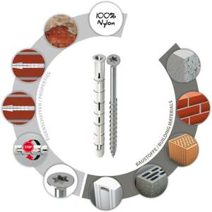 TOX Tapón de pared de expansión multiusos Altbaujoker 10x90mm - Product Image 4